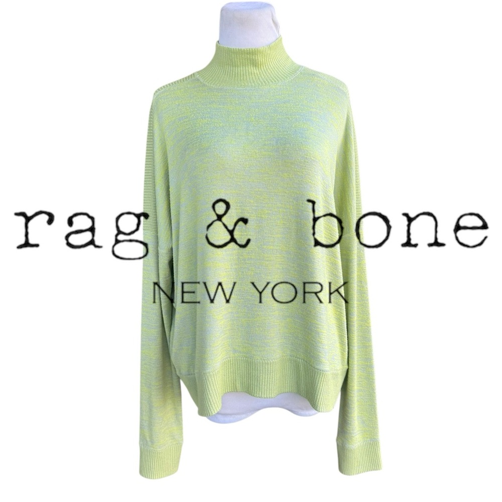 rag & bone Lime Green Mock Neck Sweater